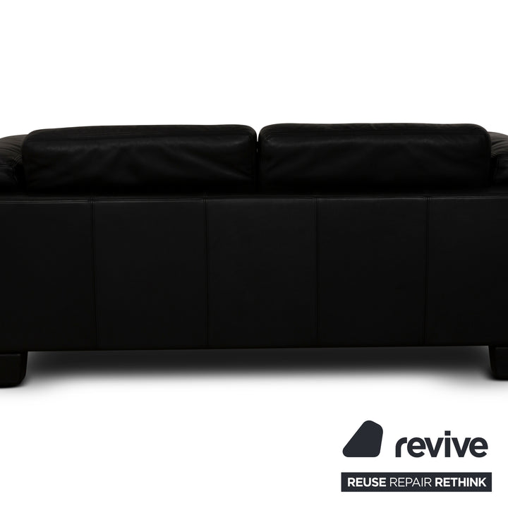 De Sede DS-17 Leder Zweisitzer Schwarz Sofa Couch