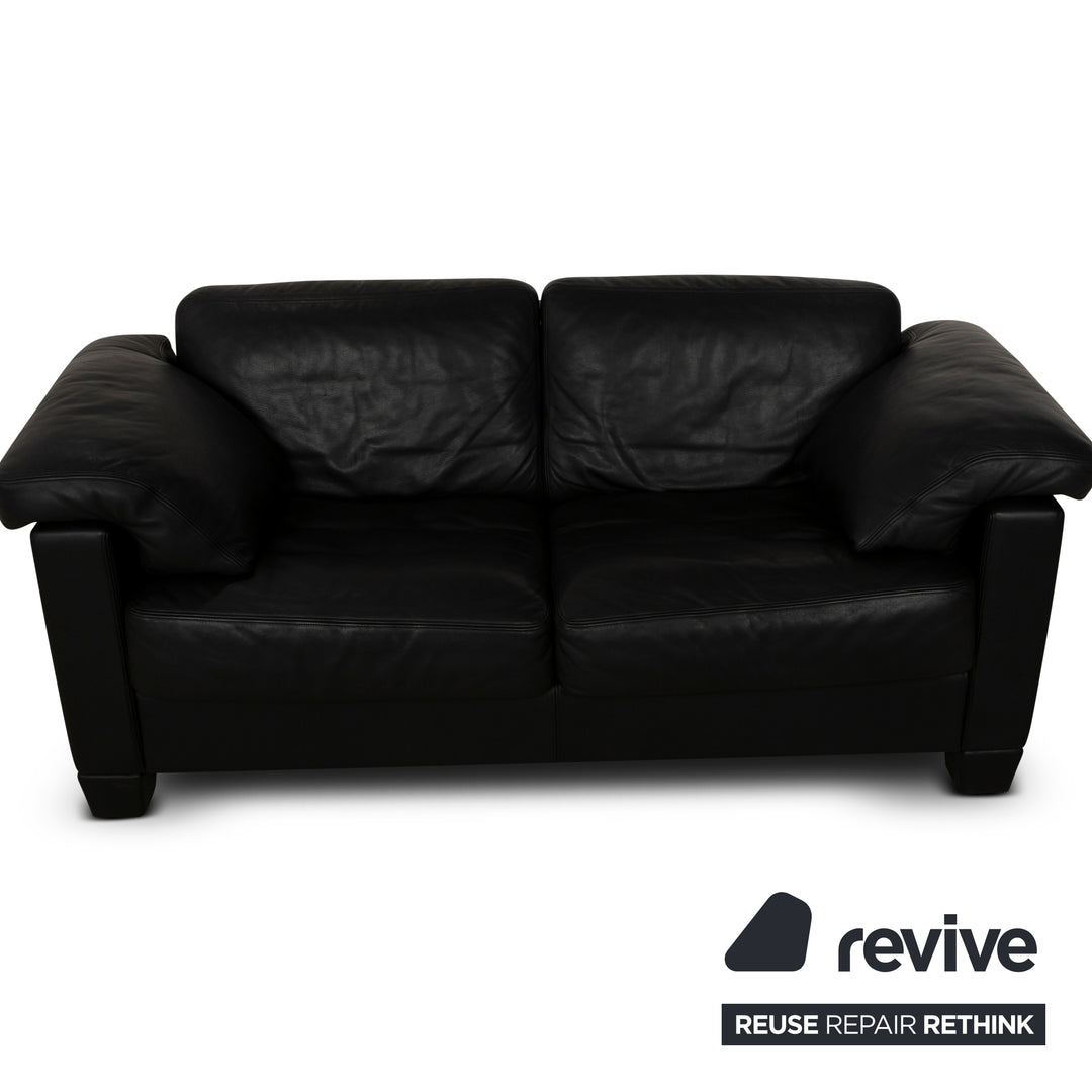 De Sede DS-17 Leder Zweisitzer Schwarz Sofa Couch