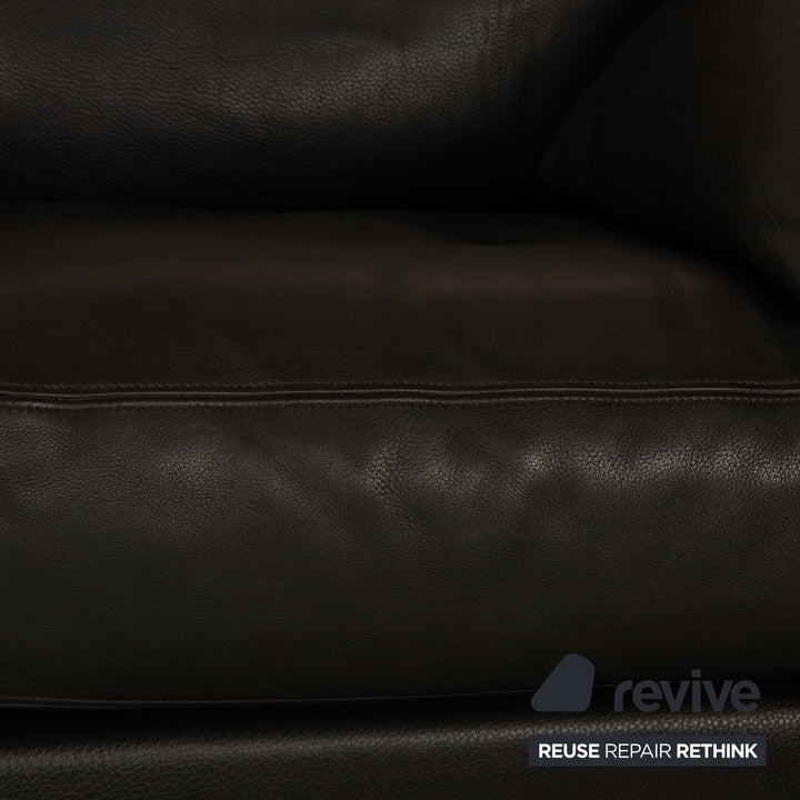 de Sede DS 17 Leder Zweisitzer Schwarz Sofa Couch