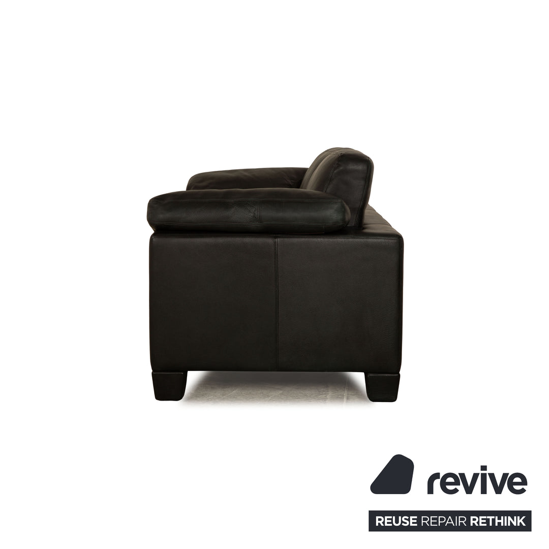 de Sede DS 17 Leder Zweisitzer Schwarz Sofa Couch