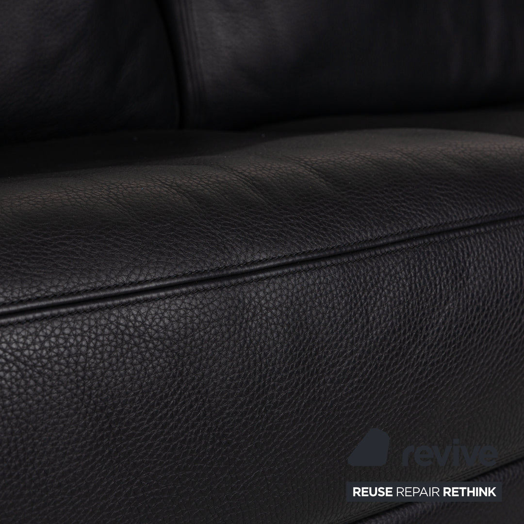 de Sede DS-17 Leder Zweisitzer Schwarz Sofa Couch