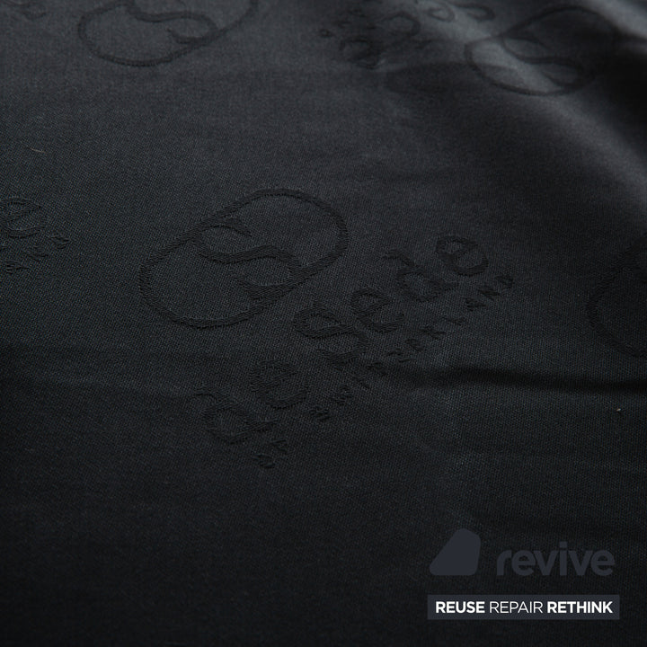 de Sede DS-17 Leder Zweisitzer Schwarz Sofa Couch Kopfstütze