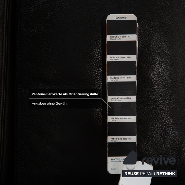 de Sede DS-17 Leder Zweisitzer Schwarz Sofa Couch Kopfstütze