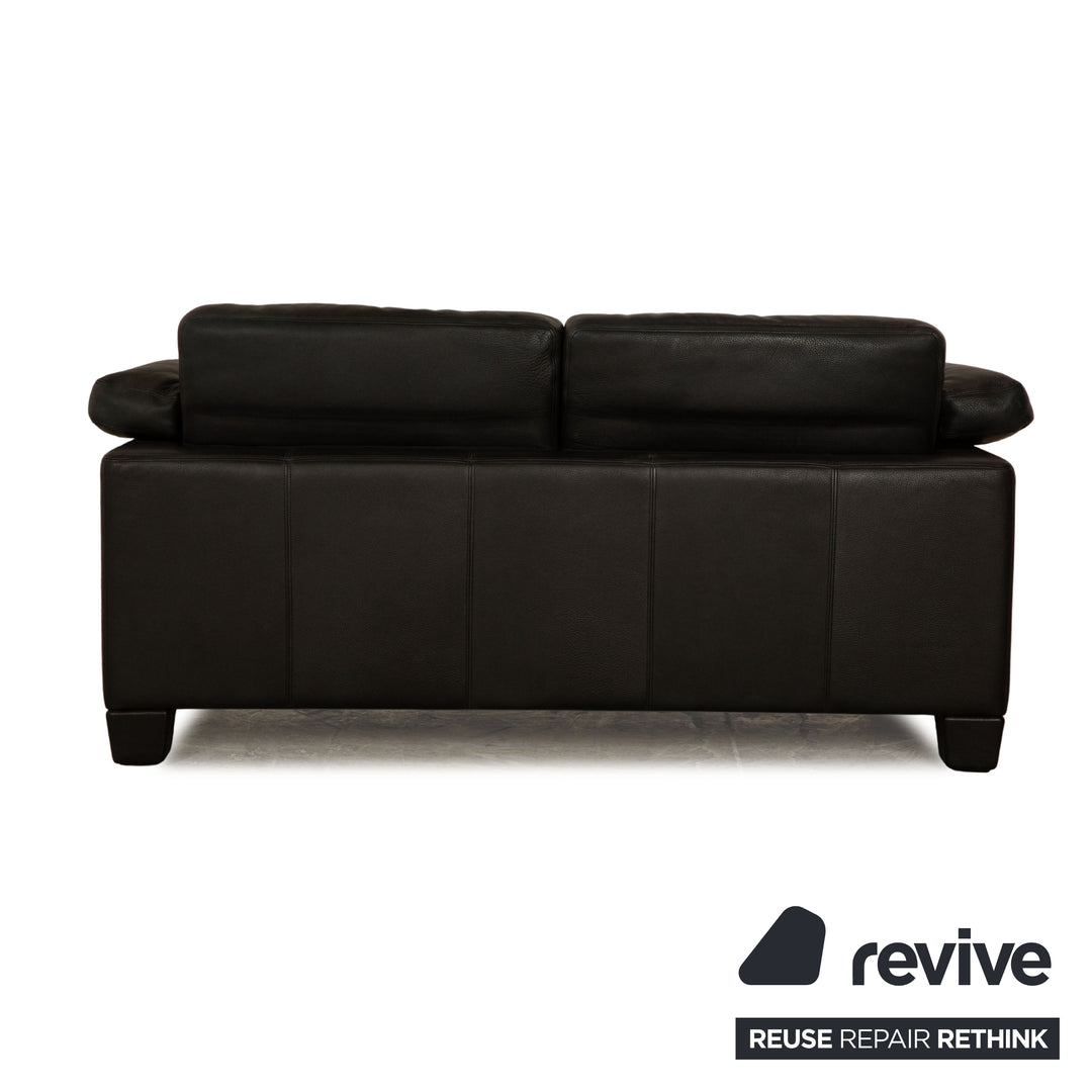 de Sede DS 17 leather two-seater black sofa couch