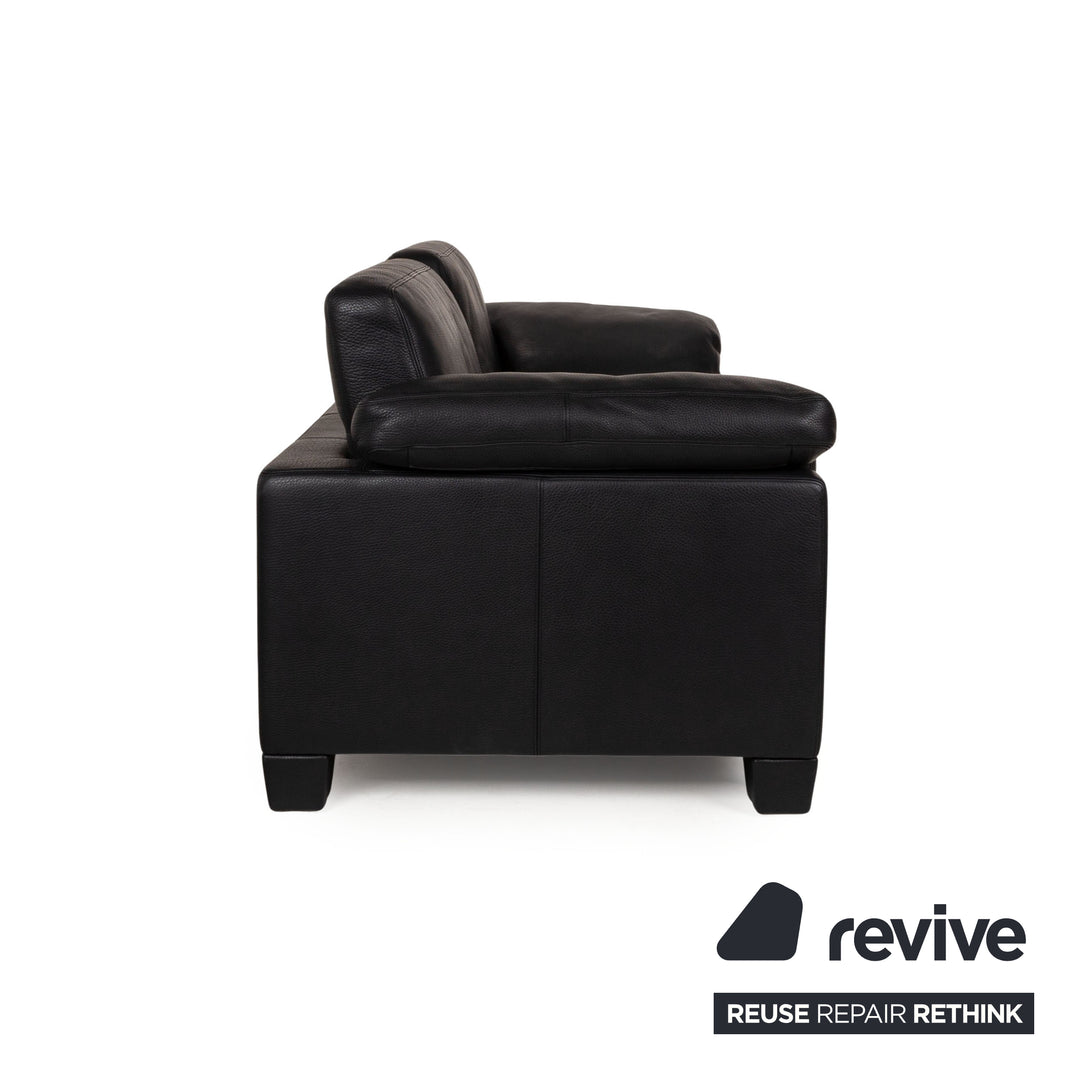 de Sede DS-17 Leder Zweisitzer Schwarz Sofa Couch