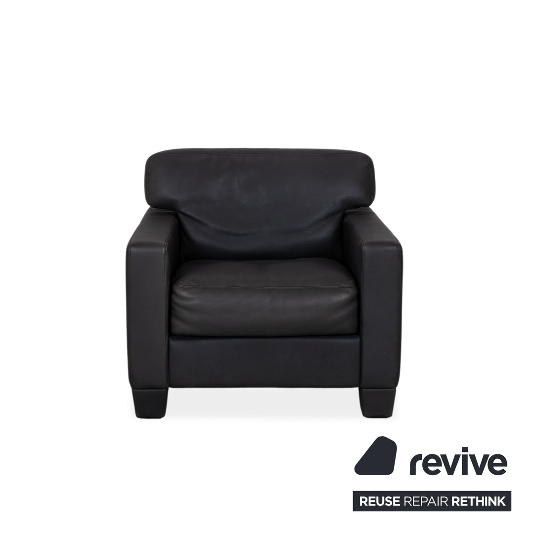 de Sede DS 17 / WK 612 Fauteuil en cuir gris anthracite