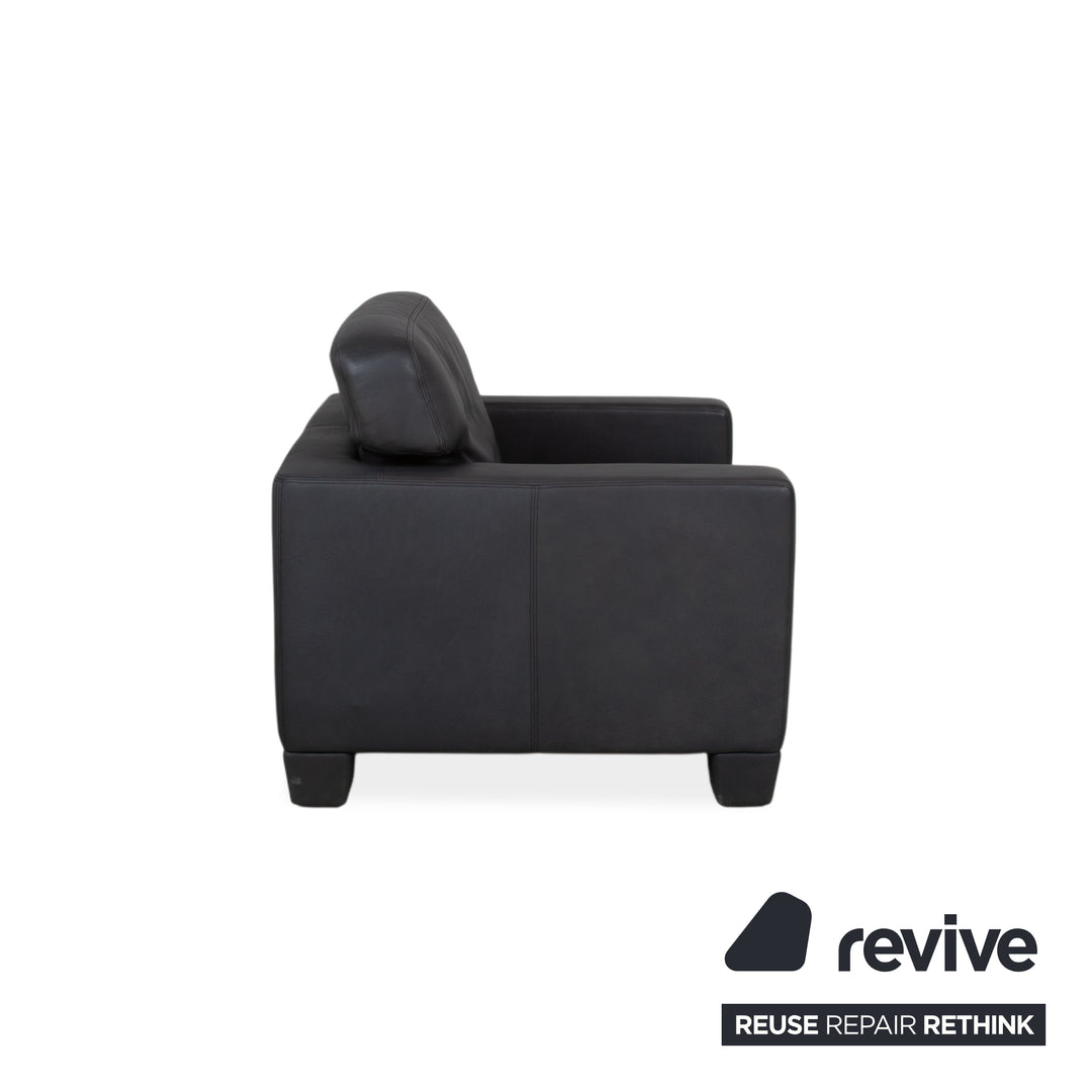 de Sede DS 17 / WK 612 Fauteuil en cuir gris anthracite
