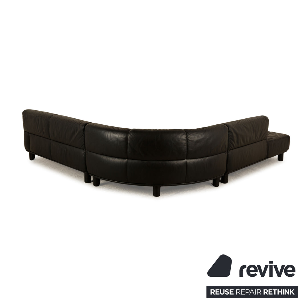 de Sede DS 18 Leather Corner Sofa Black Sofa Couch