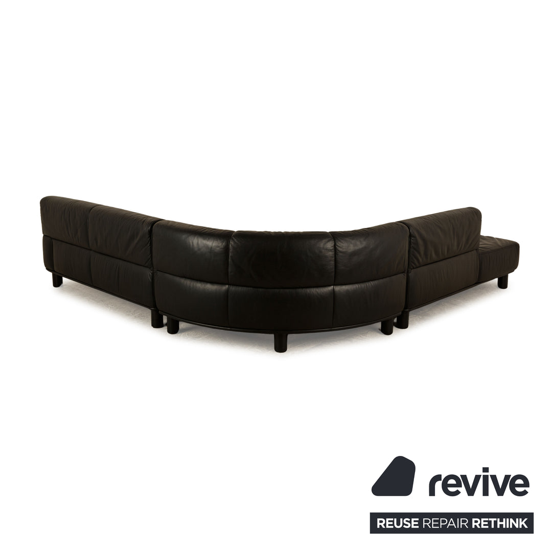 de Sede DS-18 Leder Ecksofa Schwarz Sofa Couch