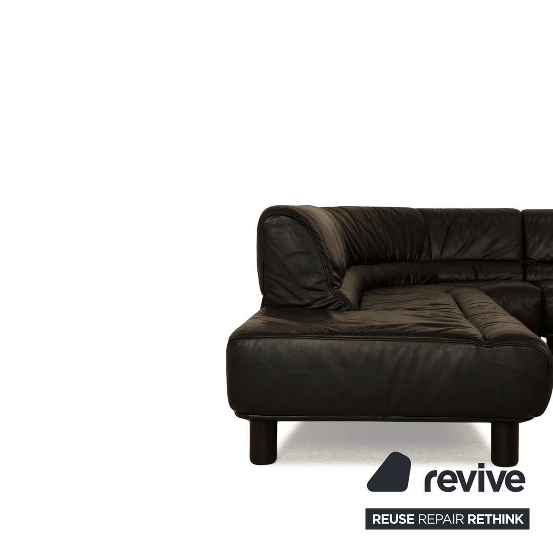 de Sede DS 18 Leather Corner Sofa Black Sofa Couch