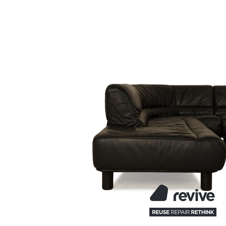 de Sede DS-18 Leather Corner Sofa Black Sofa Couch