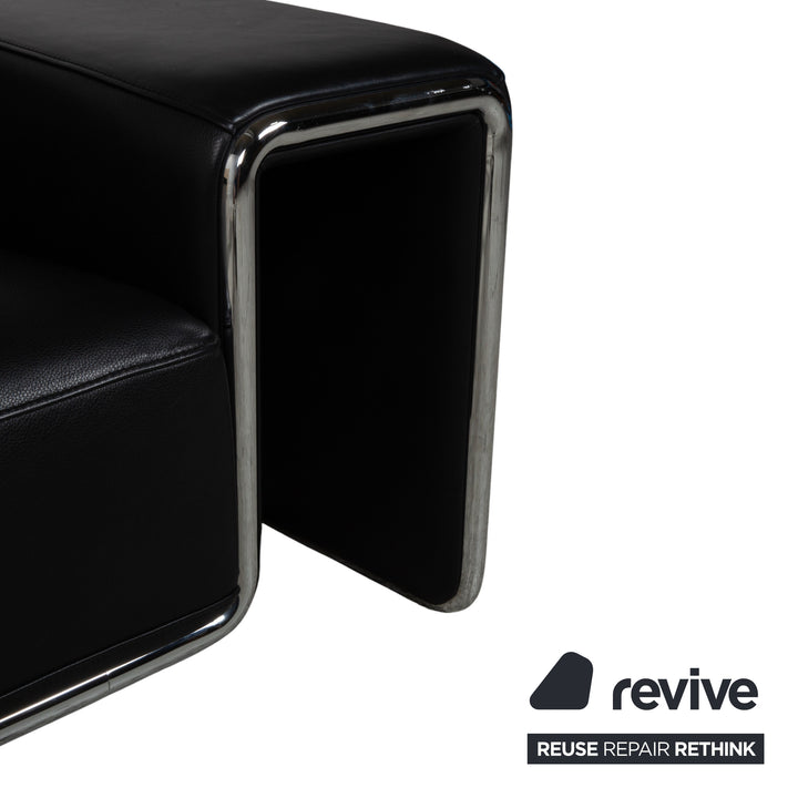 de Sede DS-180 Leder Dreisitzer Schwarz Sofa Couch