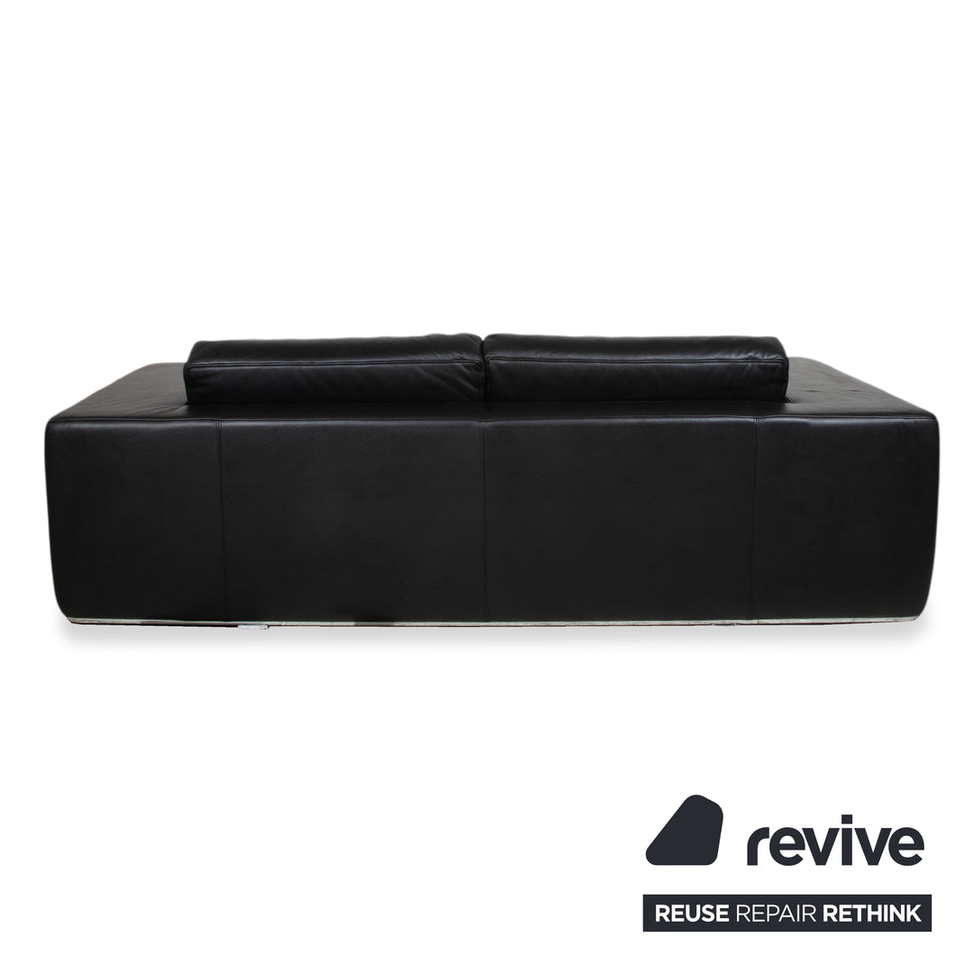 de Sede DS-180 Leder Dreisitzer Schwarz Sofa Couch
