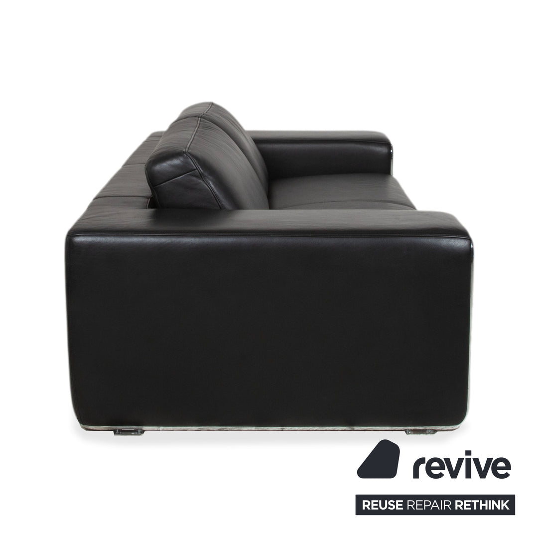 de Sede DS-180 Leder Dreisitzer Schwarz Sofa Couch