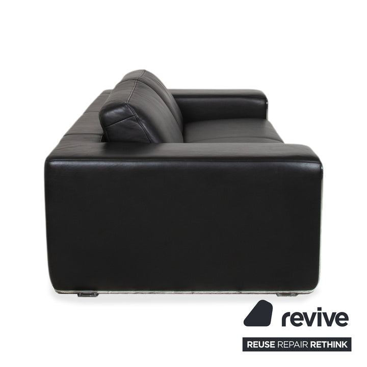 de Sede DS-180 Leder Dreisitzer Schwarz Sofa Couch