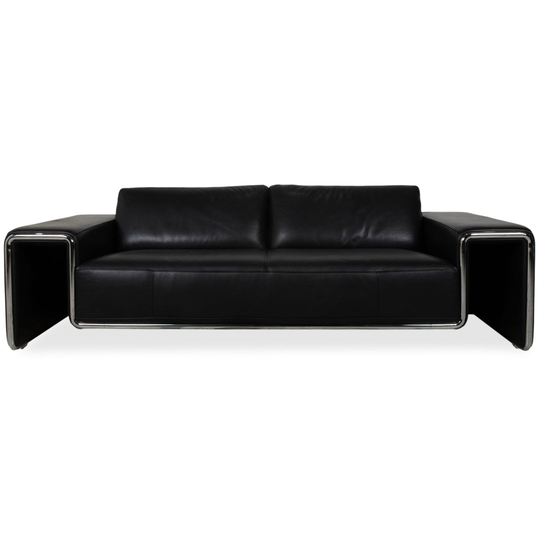 de Sede DS-180 Leder Dreisitzer Schwarz Sofa Couch