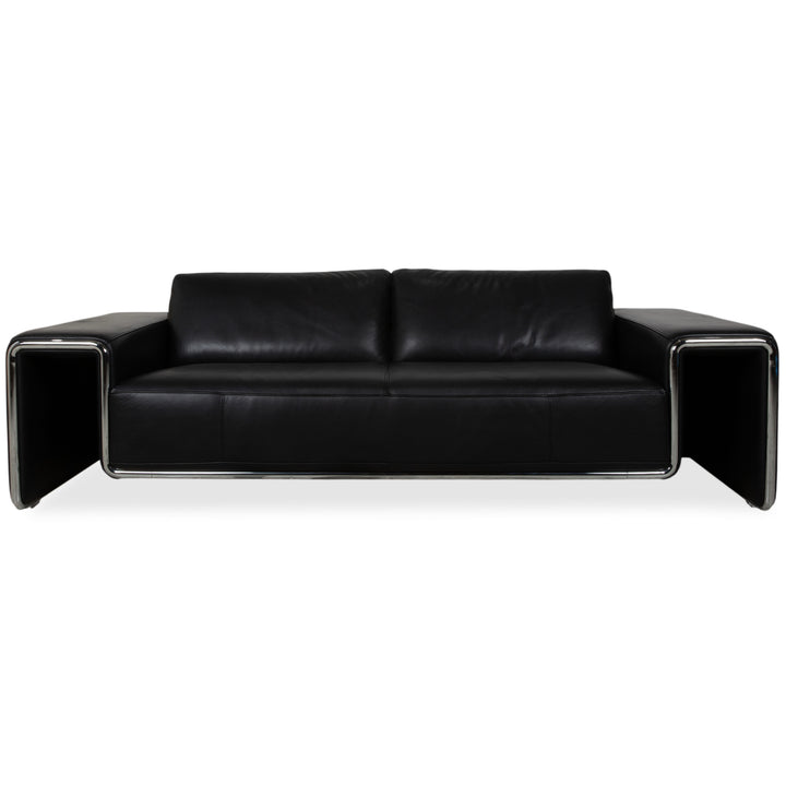 de Sede DS-180 Leder Dreisitzer Schwarz Sofa Couch