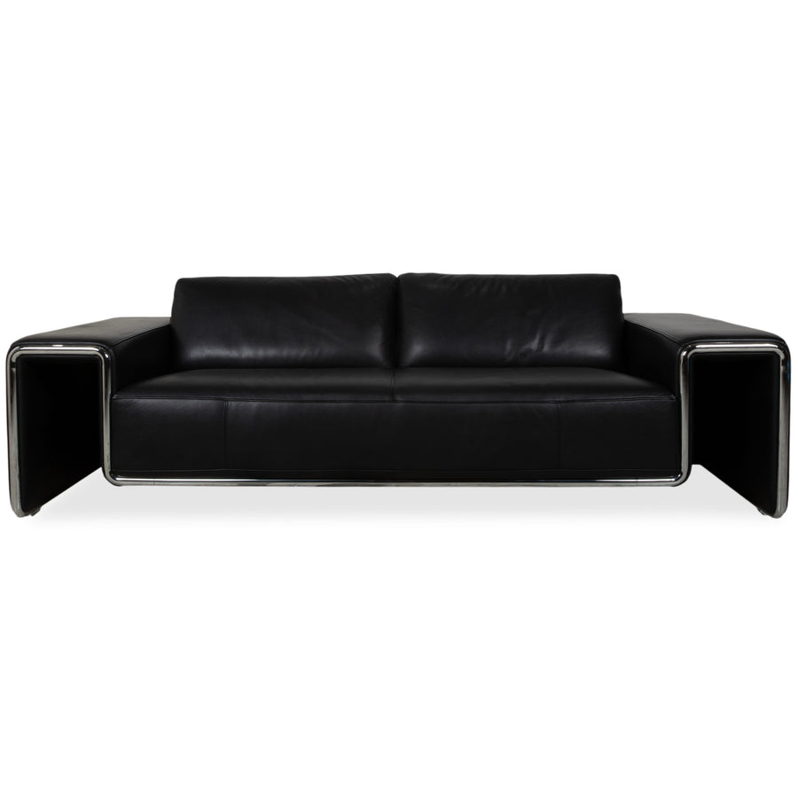de Sede DS-180 Leder Dreisitzer Schwarz Sofa Couch