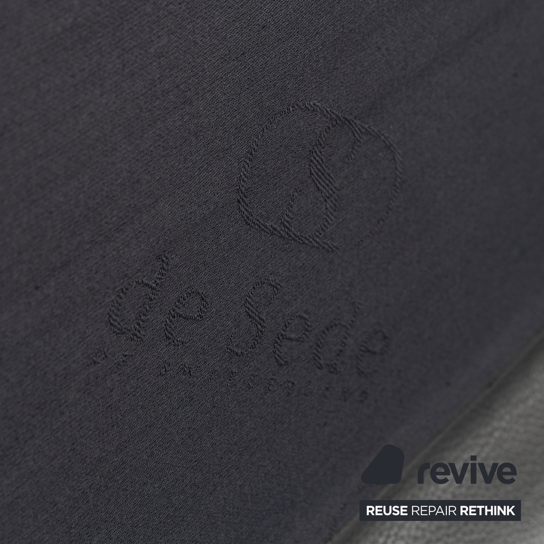 De Sede DS-2011 Leather Three-Seater Black Sofa Couch