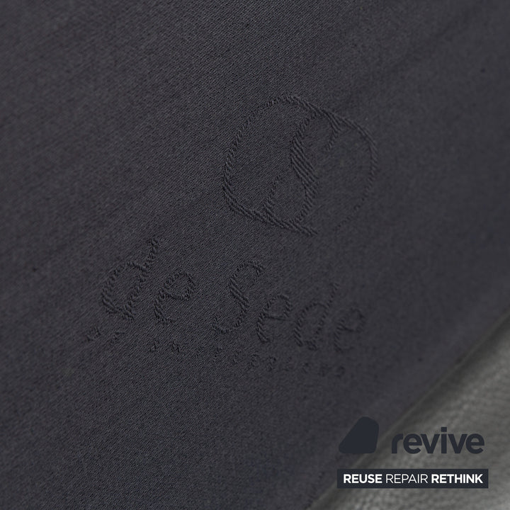 De Sede DS-2011 Leather Three-Seater Black Sofa Couch