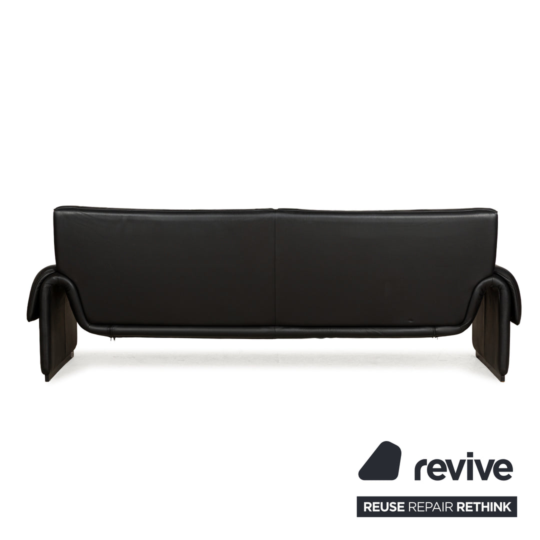 De Sede DS-2011 Leather Three-Seater Black Sofa Couch