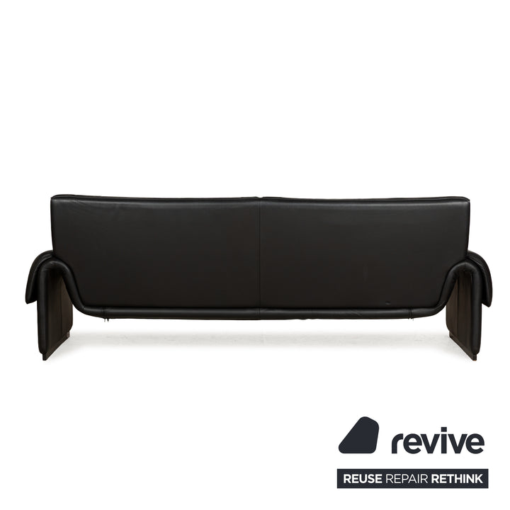 De Sede DS-2011 Leather Three-Seater Black Sofa Couch