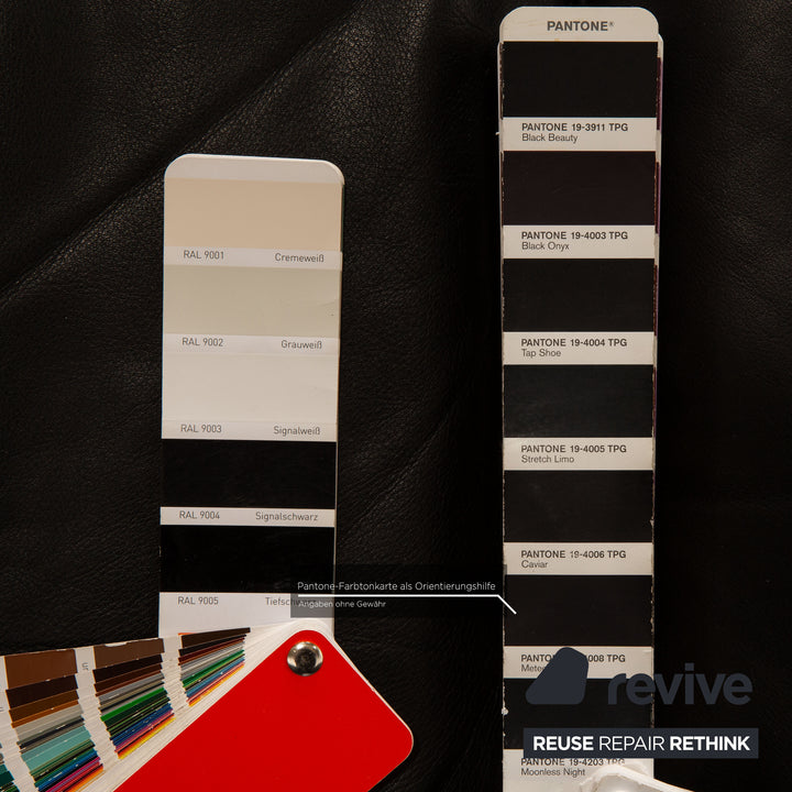 de Sede DS 2011 Leder Sofa Garnitur Schwarz 2x Zweisitzer Couch