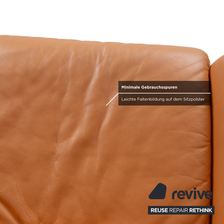 de Sede DS-2011 Leder Zweisitzer  Orange Sofa Couch