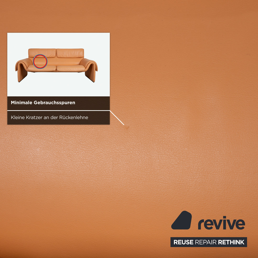 de Sede DS-2011 Leder Zweisitzer  Orange Sofa Couch