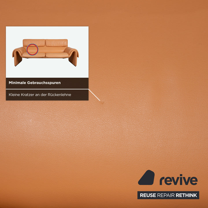 de Sede DS-2011 Leder Zweisitzer  Orange Sofa Couch