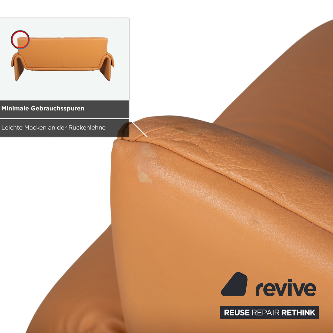 de Sede DS-2011 Leder Zweisitzer  Orange Sofa Couch