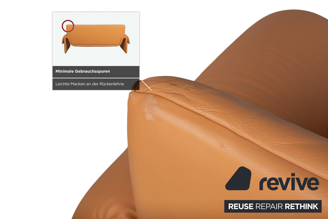 de Sede DS-2011 Leder Zweisitzer  Orange Sofa Couch