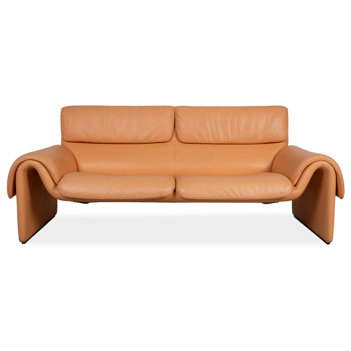 de Sede DS-2011 Leder Zweisitzer  Orange Sofa Couch