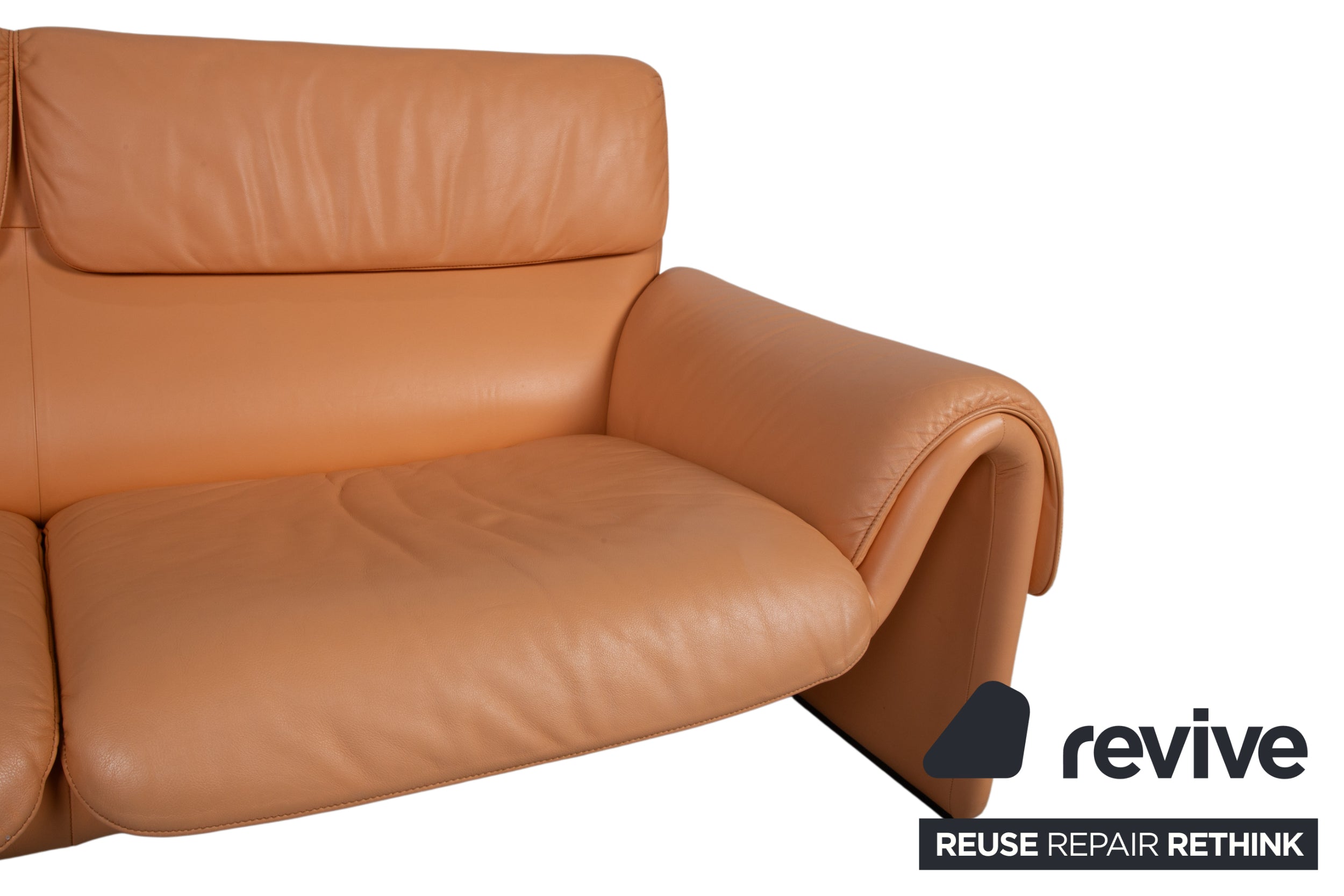 de Sede DS-2011 Leder Zweisitzer  Orange Sofa Couch
