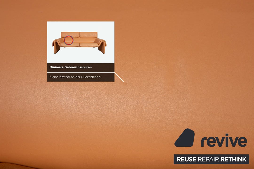 de Sede DS-2011 Leder Zweisitzer  Orange Sofa Couch
