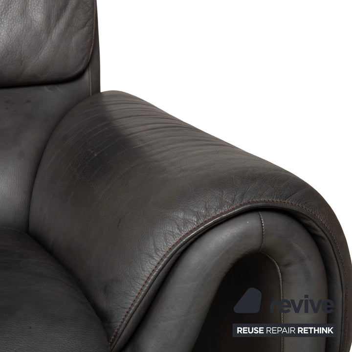 de Sede DS-2011 Leder Zweisitzer Schwarz Sofa Couch