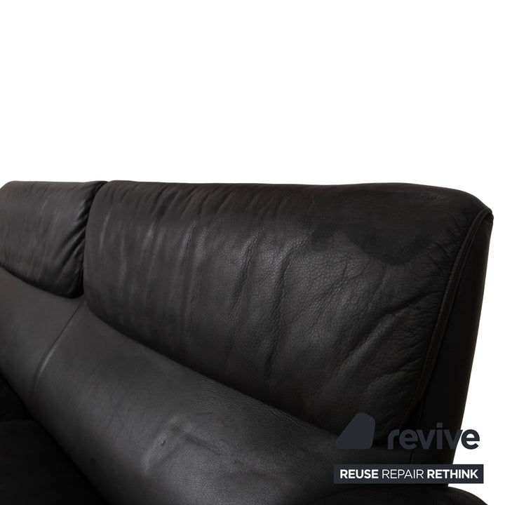 de Sede DS-2011 Leder Zweisitzer Schwarz Sofa Couch