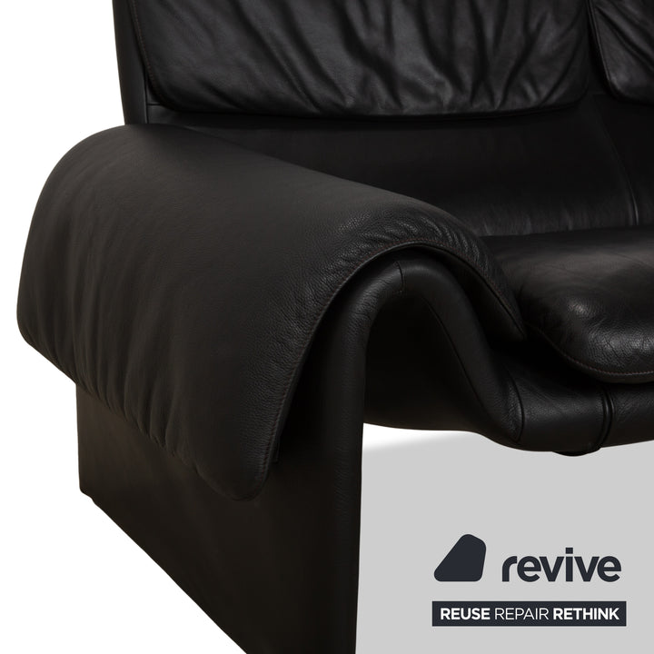 de Sede DS-2011 Leder Zweisitzer Schwarz Sofa Couch