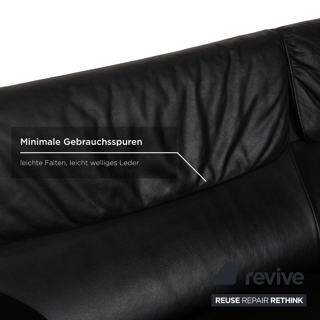 de Sede DS-2011 Leder Zweisitzer Schwarz Sofa Couch