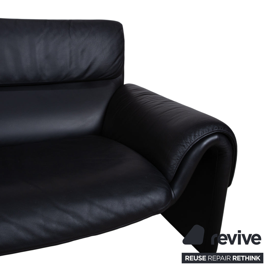 de Sede DS-2011 Leder Zweisitzer Schwarz Sofa Couch