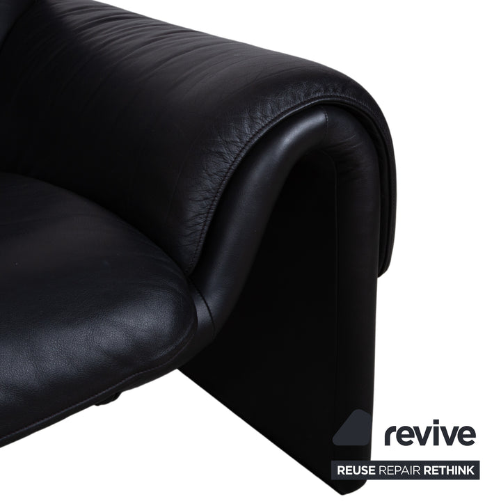 de Sede DS-2011 Leder Zweisitzer Schwarz Sofa Couch