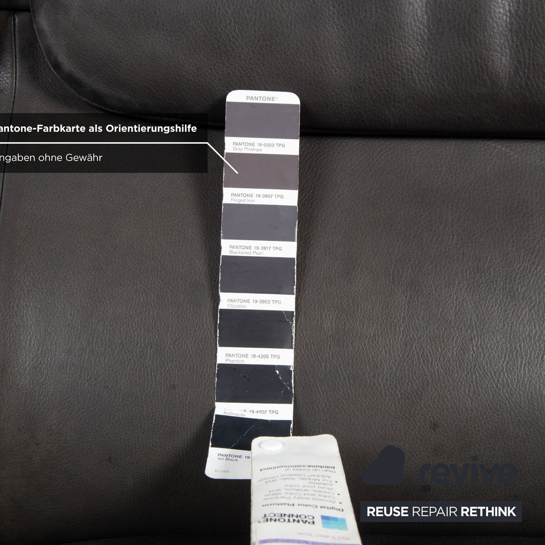 de Sede DS-2011 Leder Zweisitzer Schwarz Sofa Couch