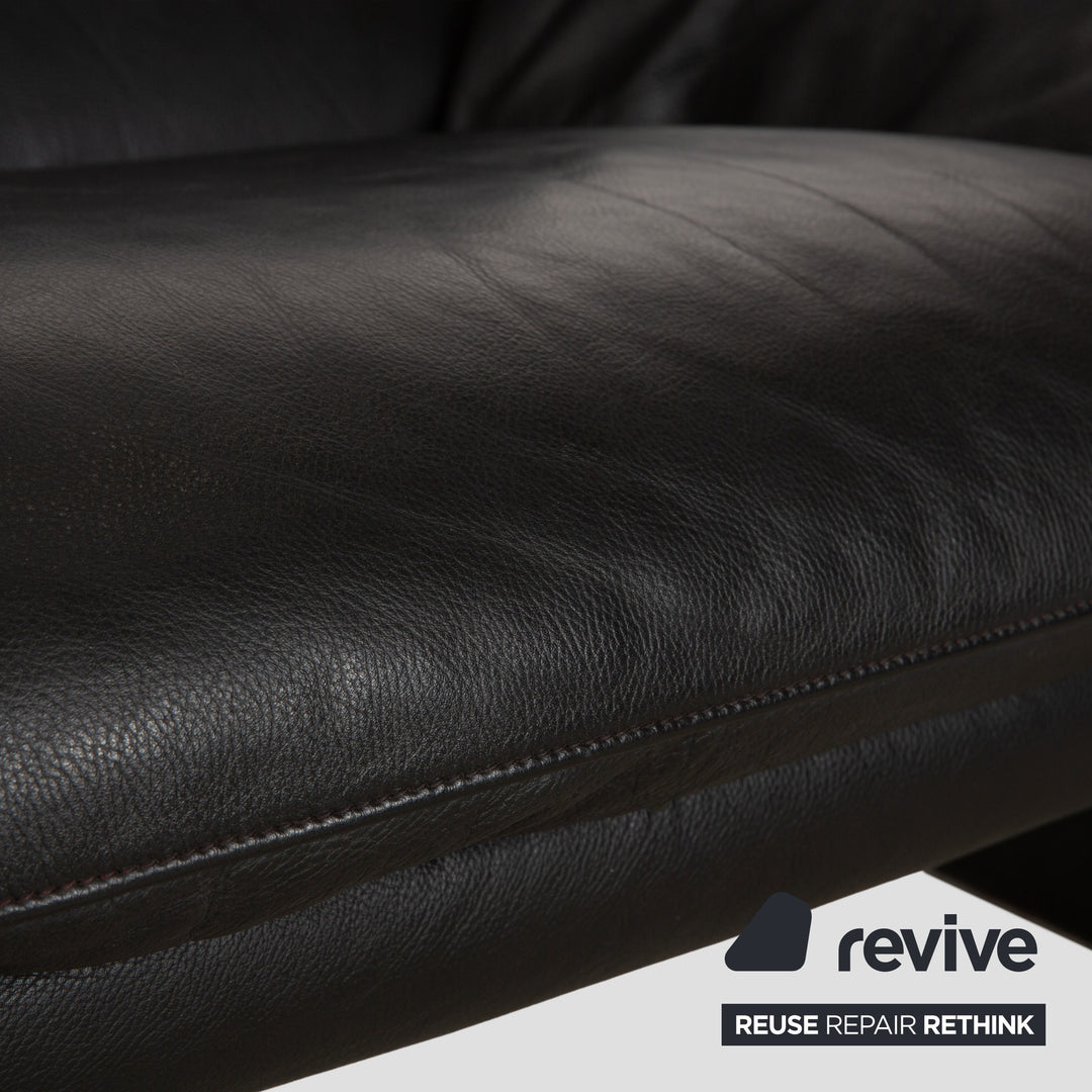 de Sede DS-2011 Leder Zweisitzer Schwarz Sofa Couch