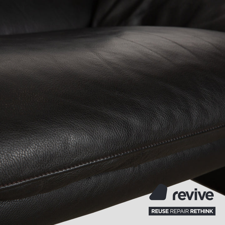 de Sede DS-2011 Leder Zweisitzer Schwarz Sofa Couch