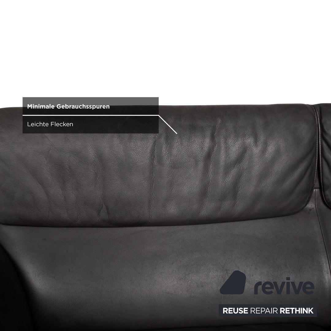 de Sede DS-2011 Leder Zweisitzer Schwarz Sofa Couch