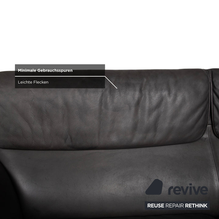 de Sede DS-2011 Leder Zweisitzer Schwarz Sofa Couch