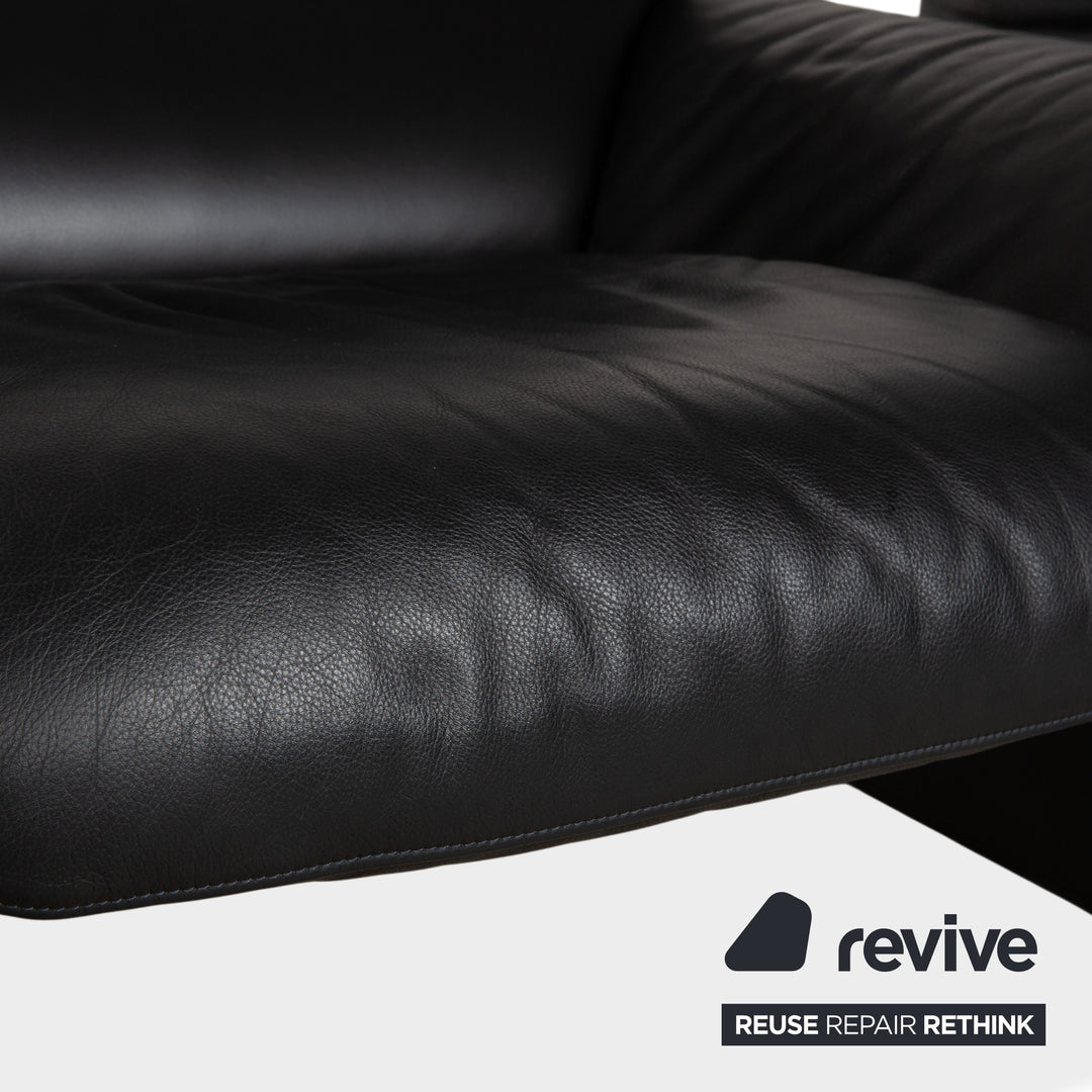 de Sede DS-2011 Leder Zweisitzer Schwarz Sofa Couch