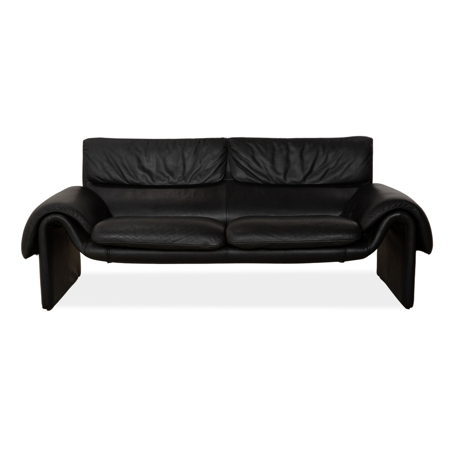 de Sede DS-2011 Leder Zweisitzer Schwarz Sofa Couch