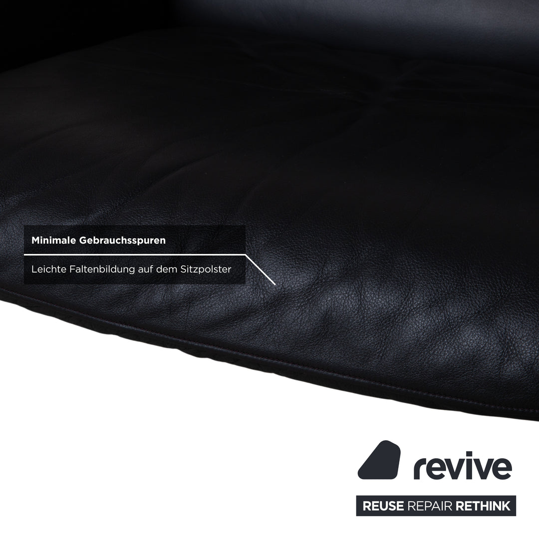 de Sede DS-2011 Leder Zweisitzer Schwarz Sofa Couch