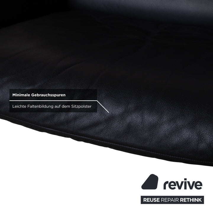 de Sede DS-2011 Leder Zweisitzer Schwarz Sofa Couch